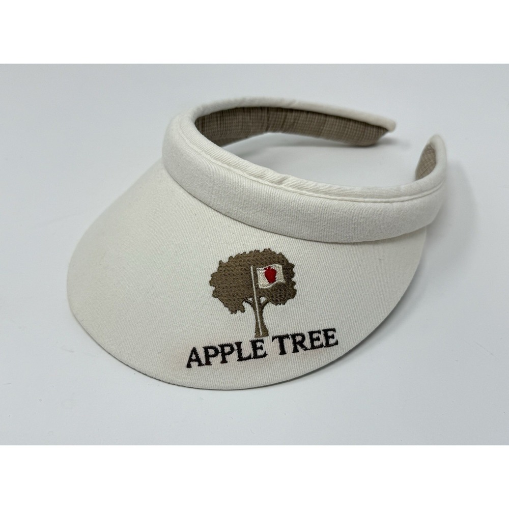 Vintage Apple Tree Golf Course Visor White Women's One‎ Size Fits Most